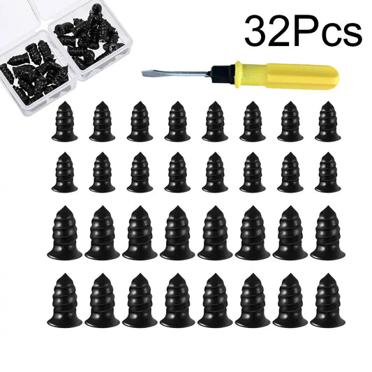 32pcs Motorcycle Bicycle Car Tubeless Tire Repair Rubber Screws for Emergency Automotive Maintenance Peaceful Pleasures Health and Wellness A