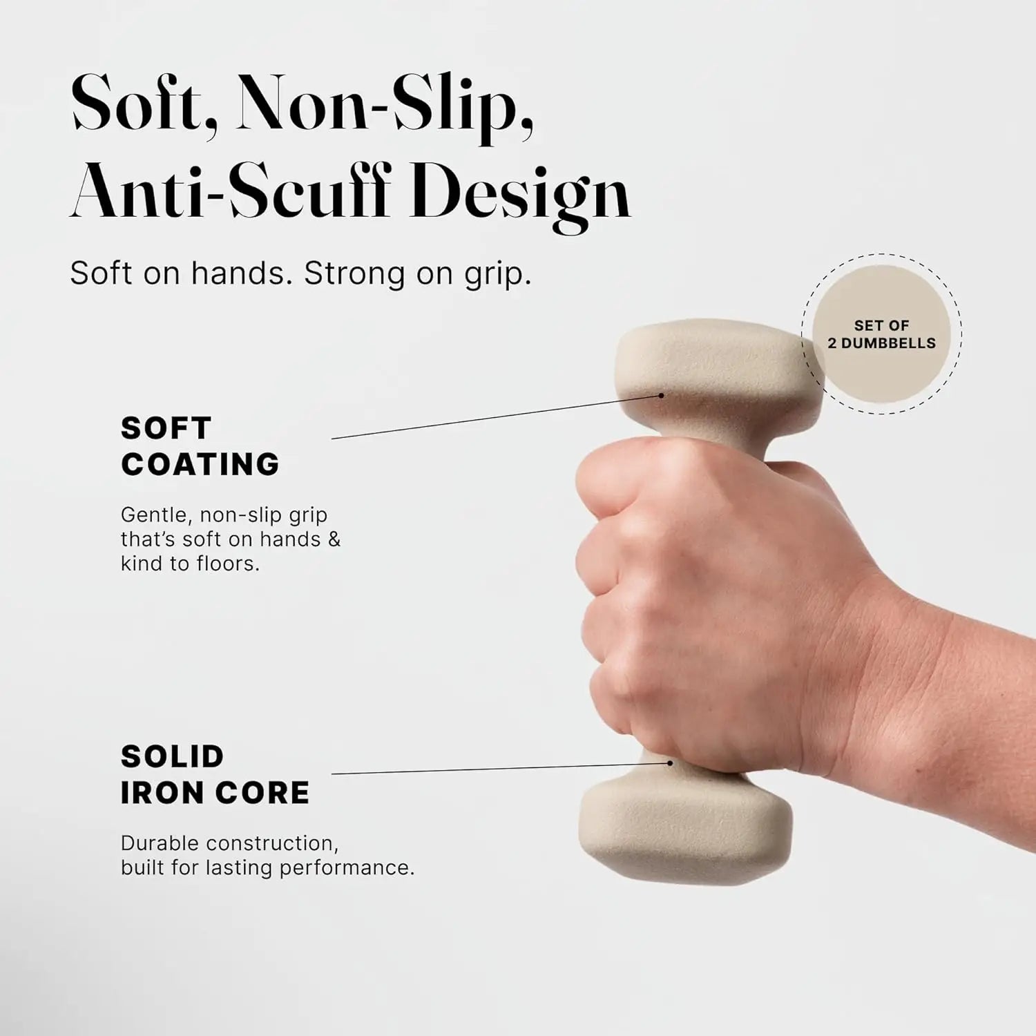 Square Dumbbells – Anti-Slip Handle, No-Roll Design for Home Gym Peaceful Pleasures Health and Wellness
