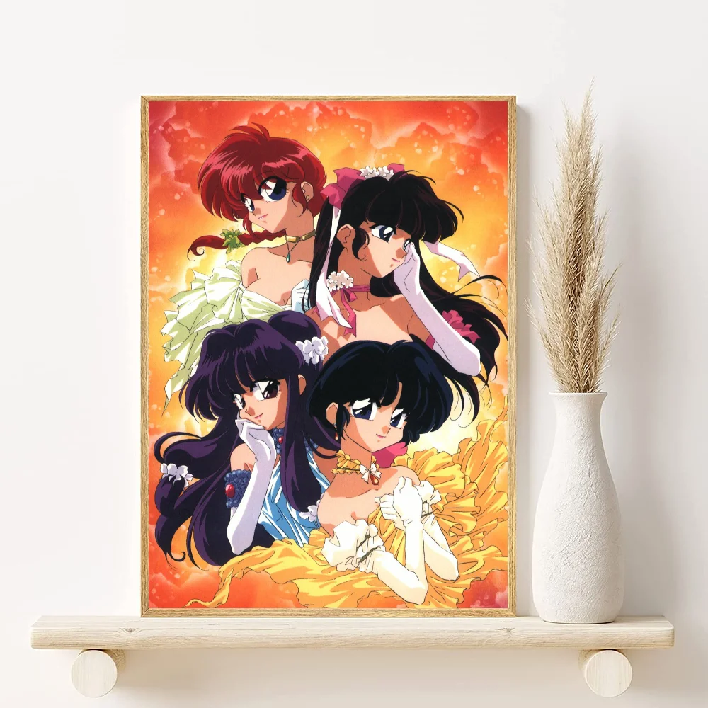Ranma ½ Anime Poster HD Waterproof PVC Wall Art Decor Anime Wall Poster Peaceful Pleasures Health and Wellness z18 15X20cmNoframe