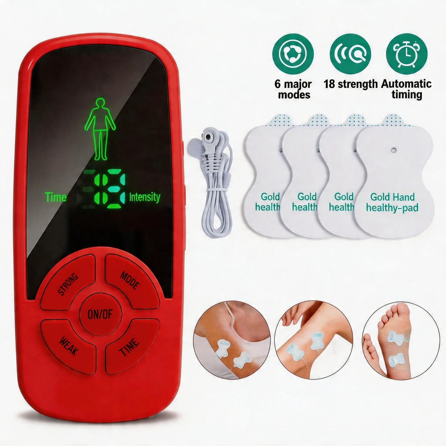 Multifunctional Digital Modes Massage Device ECG Neck Massage Machine Mini Muscle Device Peaceful Pleasures Health and Wellness