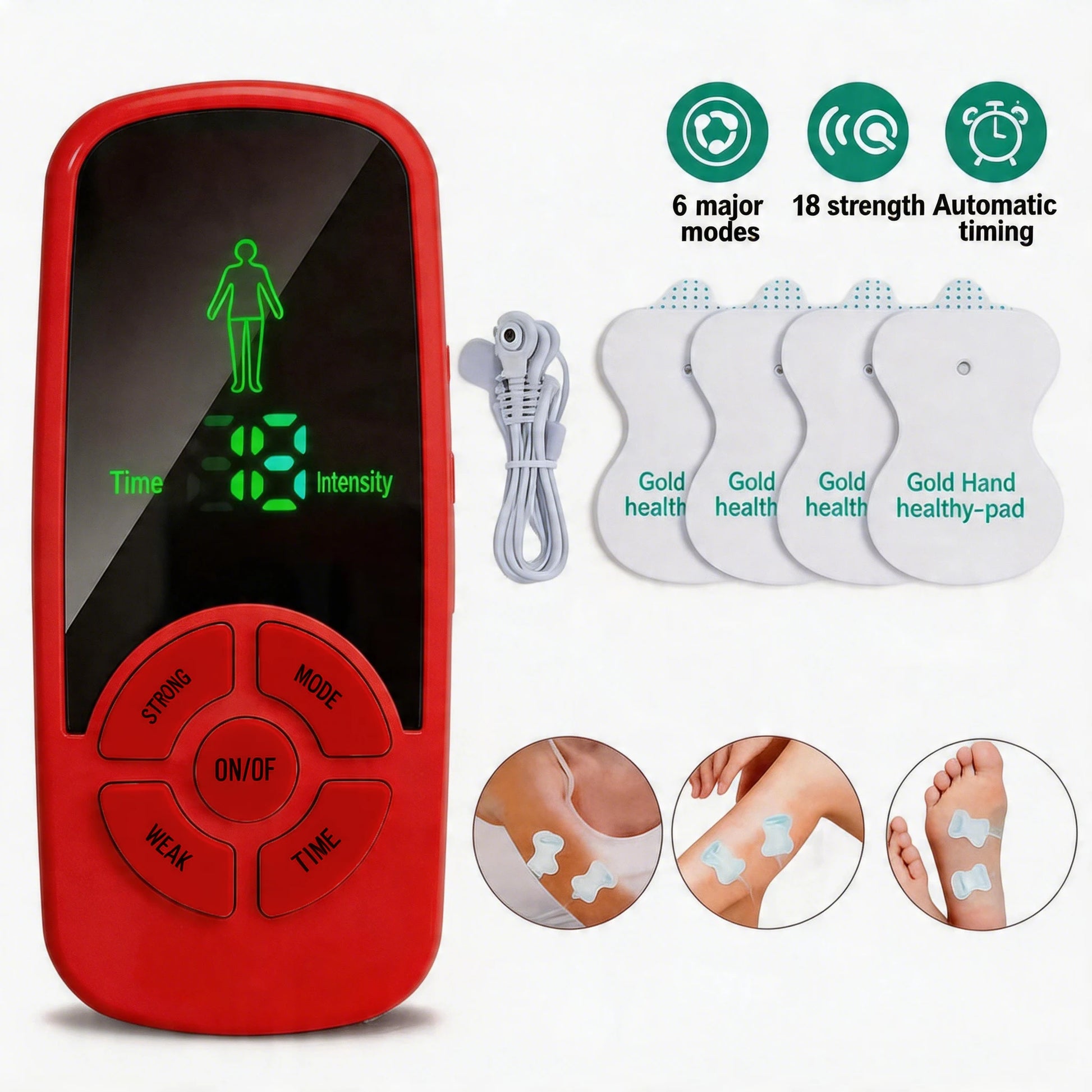 Multifunctional Digital Modes Massage Device ECG Neck Massage Machine Mini Muscle Device Peaceful Pleasures Health and Wellness