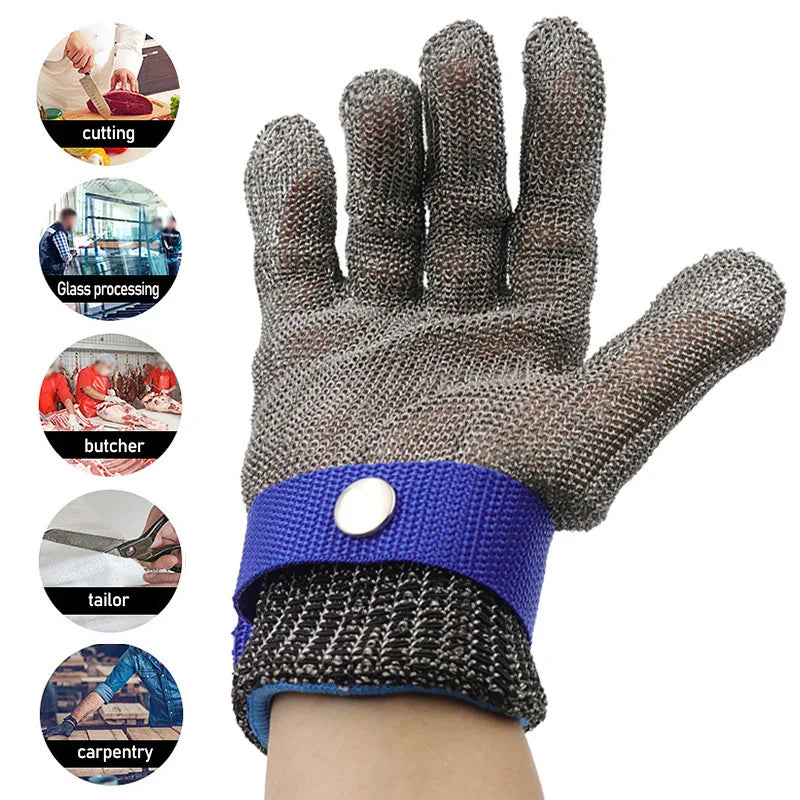 Butcher Glove Stainless Steel Cut Resistant Metal Mesh Chainmail Meat