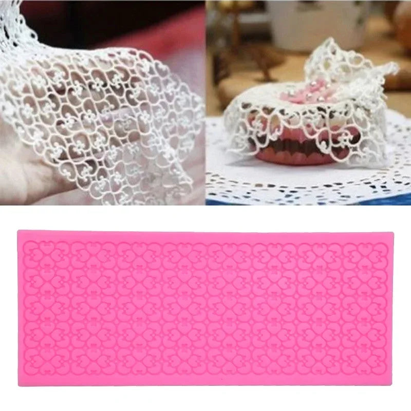 Lace Silicone Mold Sugar Cake Decoration Baking DIY Kitchen Candy
