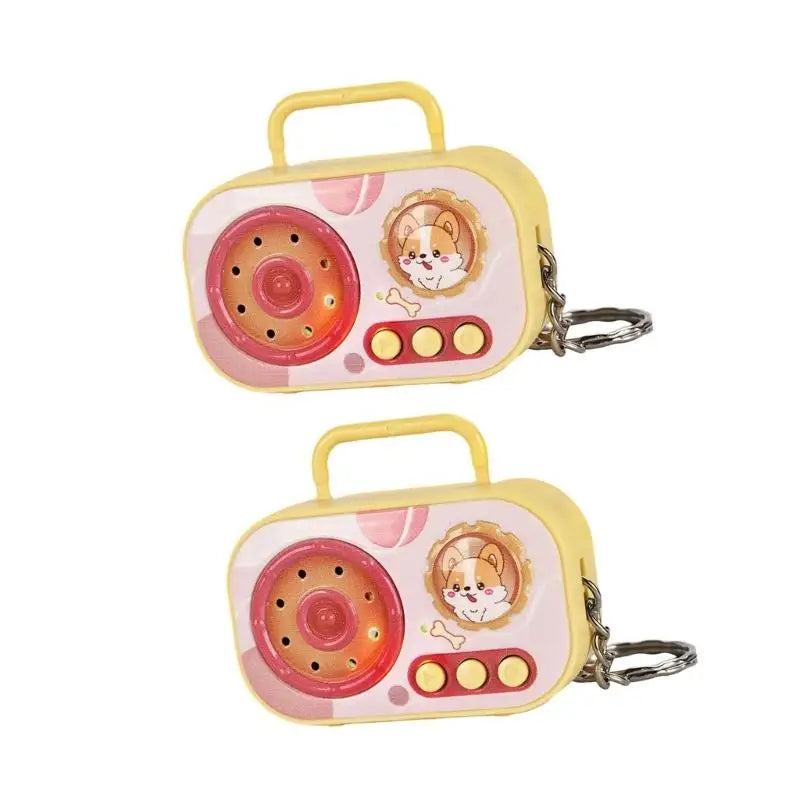 Mini Cassette Tape Keychain Retro Novelty Gift – 2pcs