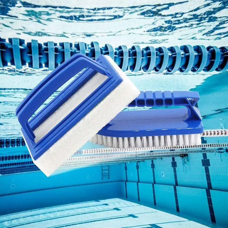 Pool Scrub Brush with Non-Slip Handle – 2-Pack Sponge