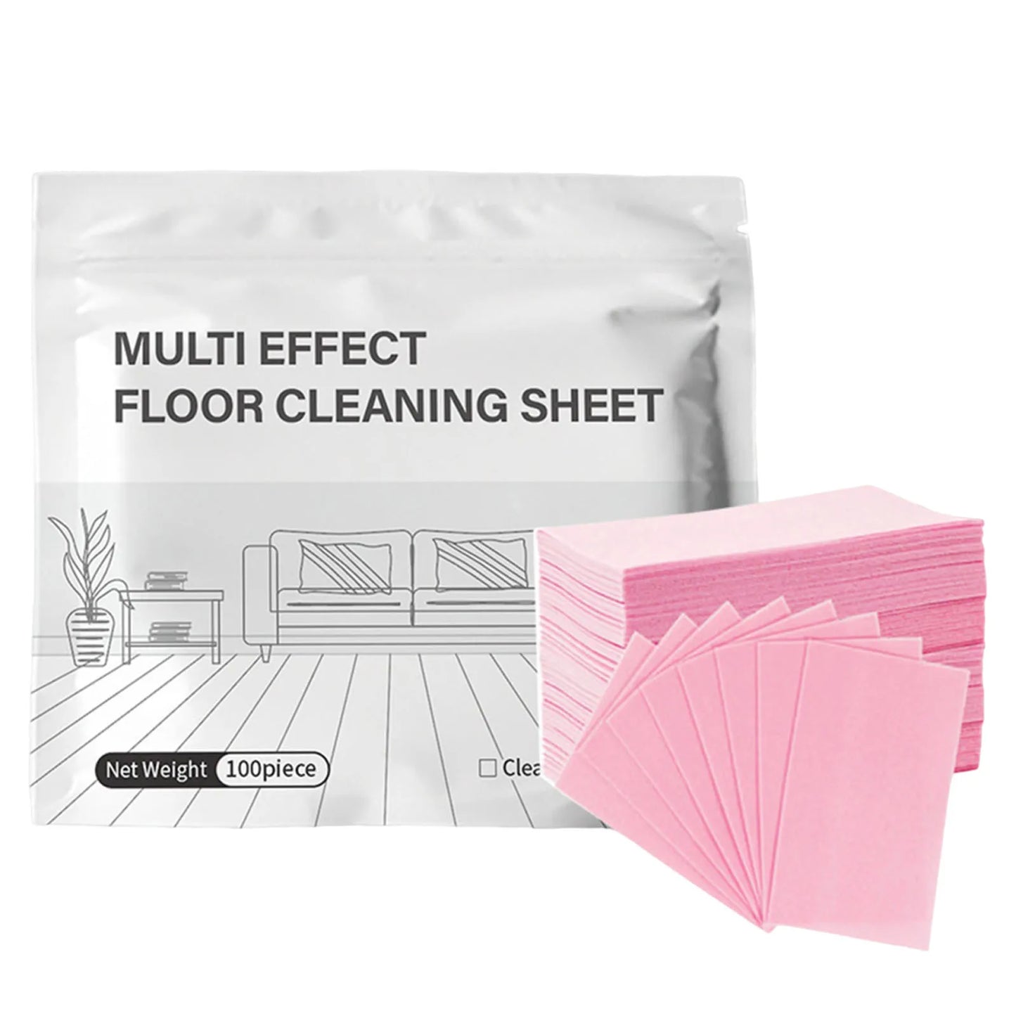 Disposable Home Floor Cleaner Multi-Functional Household Cleaning Sheet Scented Tile Brightening Clean Tablets for Tile Floors Peaceful Pleasures Health and Wellness Pink 15