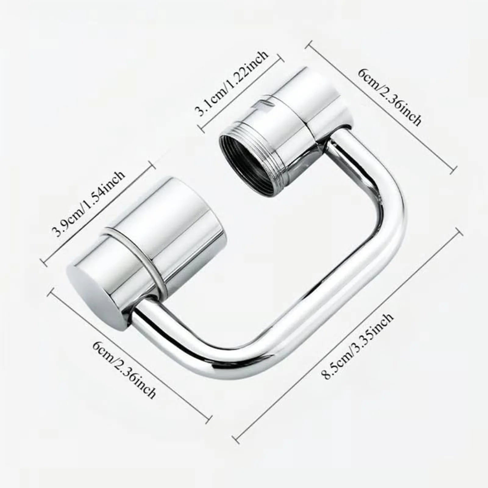 Flexiflow Rotating Faucet Extender Stainless Steel Valve Core Corrosion-Resistant for Kitchen Bathroom Restroom Peaceful Pleasures Health and Wellness