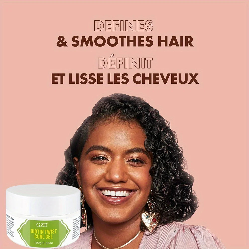 GZE Biotin Twist Curl Gel – Defines Curls & Strengthens Hair