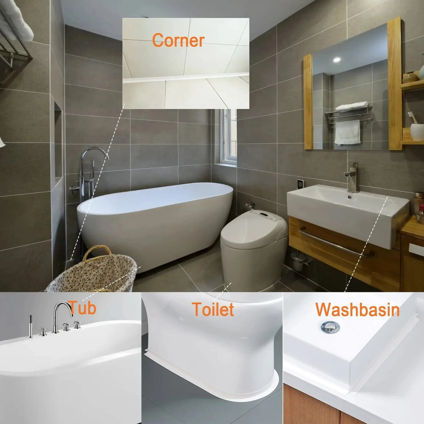 Waterproof Self-Adhesive Caulk Strip – Kitchen & Bathroom Seal Waterproof Caulk Strip Peaceful Pleasures Health and Wellness