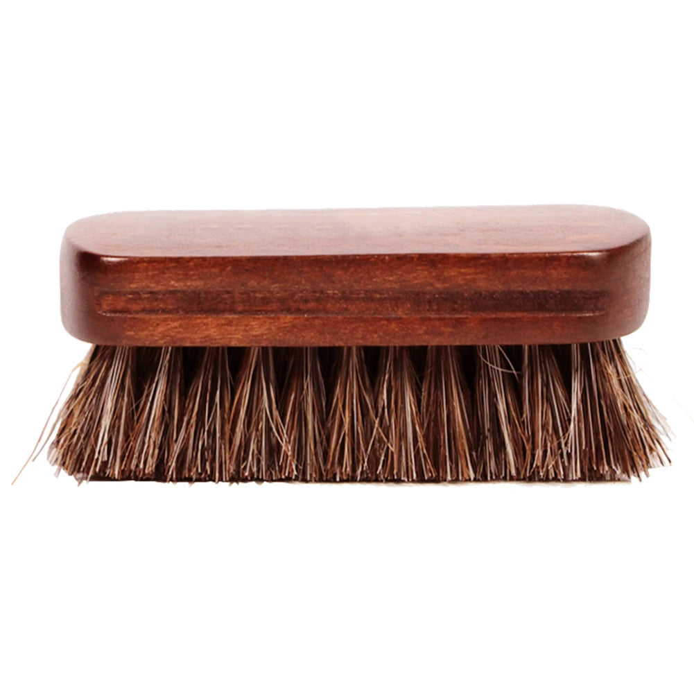 Car Interior Leather Textile Cleaning Brush with Horsehair Bristle Wood Handle Peaceful Pleasures Health and Wellness
