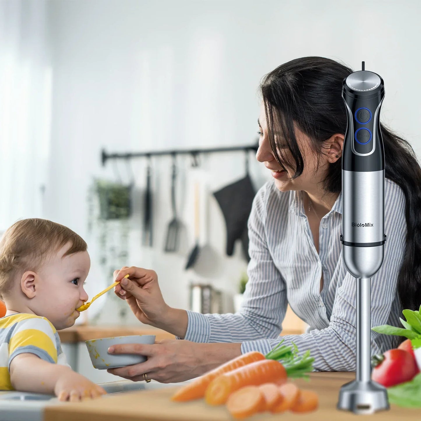BioloMix 5-in-1 Immersion Hand Blender 1500W | Food Processor Peaceful Pleasures Health and Wellness