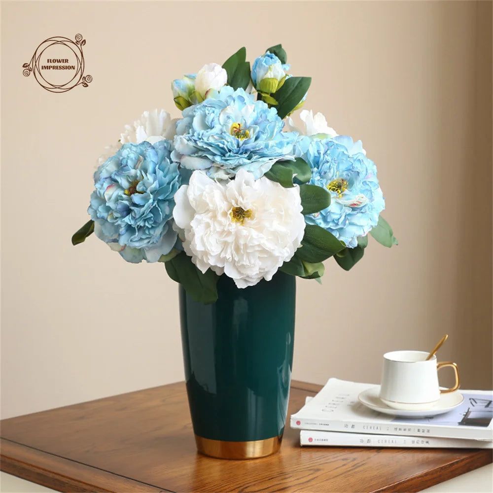 2pcs Silk Peony Artificial Flowers – Wedding & Home Décor Bouquet