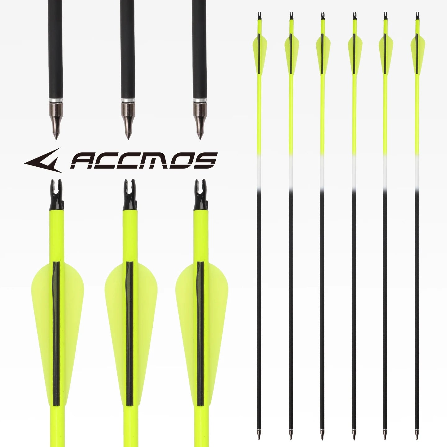 6 12 Carbon Arrow Spine 500 100Grain Arrowhead Recurve Compound Bow