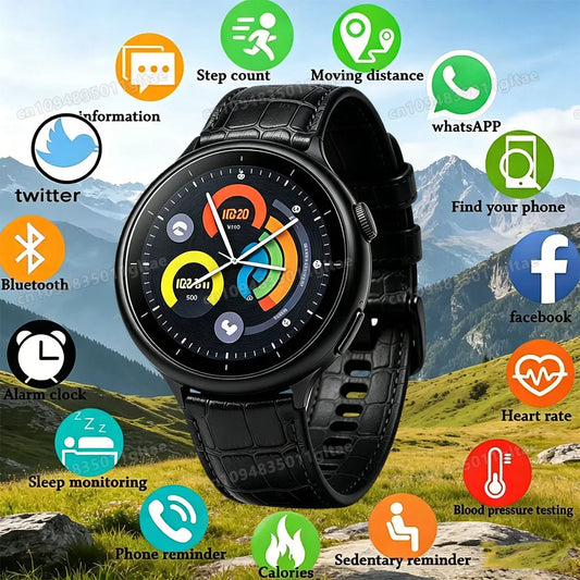Smart Watch Men AMOLED Screen Heart Rate AI Voice Assistant GPS Track Smartwatch BT Call Sports Women Wristwatch 2IN1 Strap HW12 Peaceful Pleasures Health and Wellness