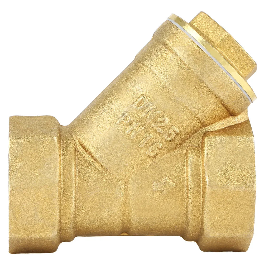 Brass Strainer Filter Valve Connector Quality Brass Durability Female Thread Strainer for Oil Water Industry Professional Use Peaceful Pleasures Health and Wellness