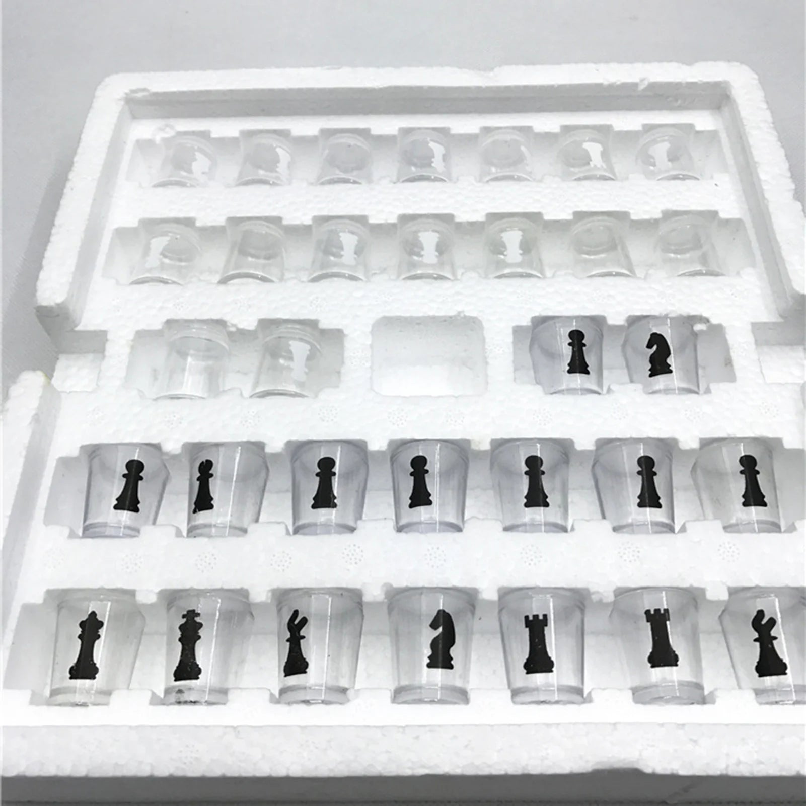 Stop Small Shot Glass Chess Set Wine Glass Chess Game Suitable For Bar Coffee Decoration Peaceful Pleasures Health and Wellness