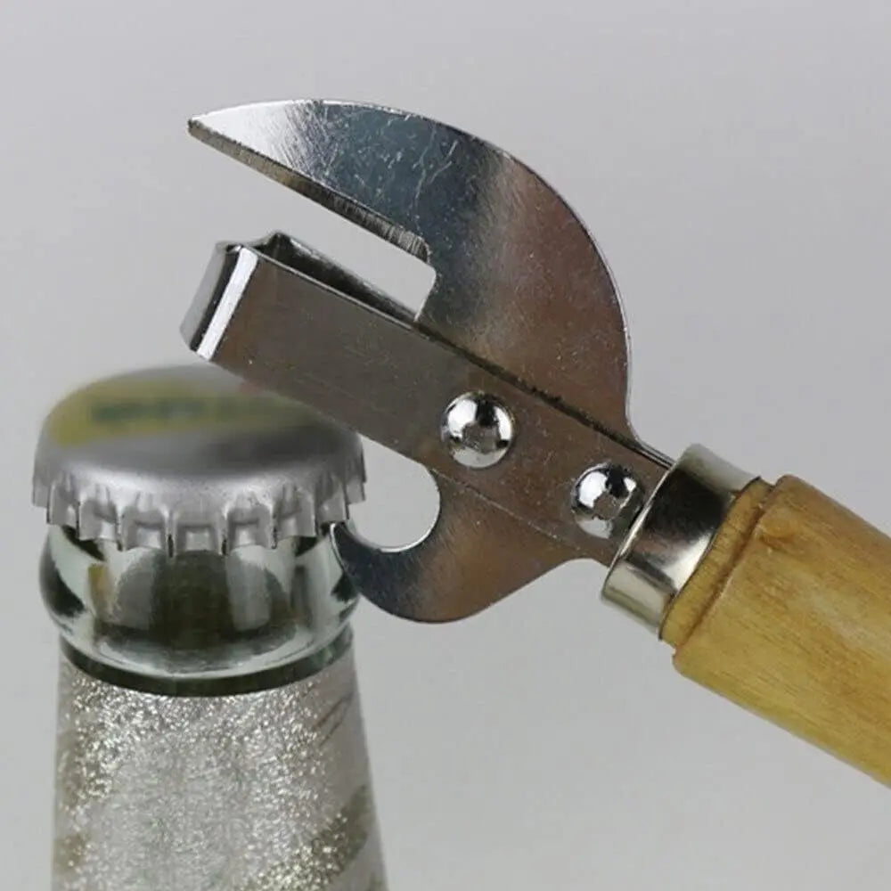New Stainless Steel Stab Can Opener Traditional Safe Tin Opener Old Fashion Can Opener for Can Peaceful Pleasures Health and Wellness