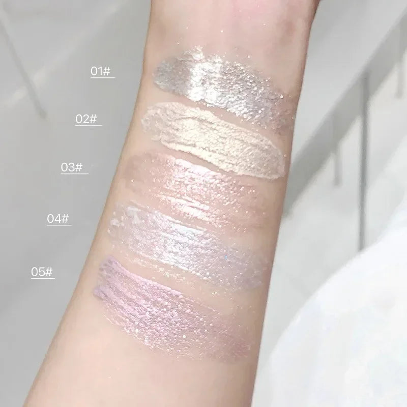 Pearlescent Glitter Eye Shadow Gel Shimmer Highlighter Makeup