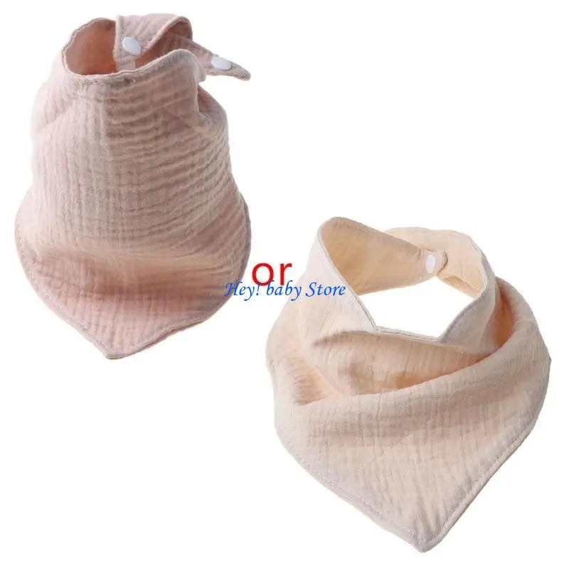Soft Cotton Triangular Baby Bib | Breathable Drool Feeding Scarf