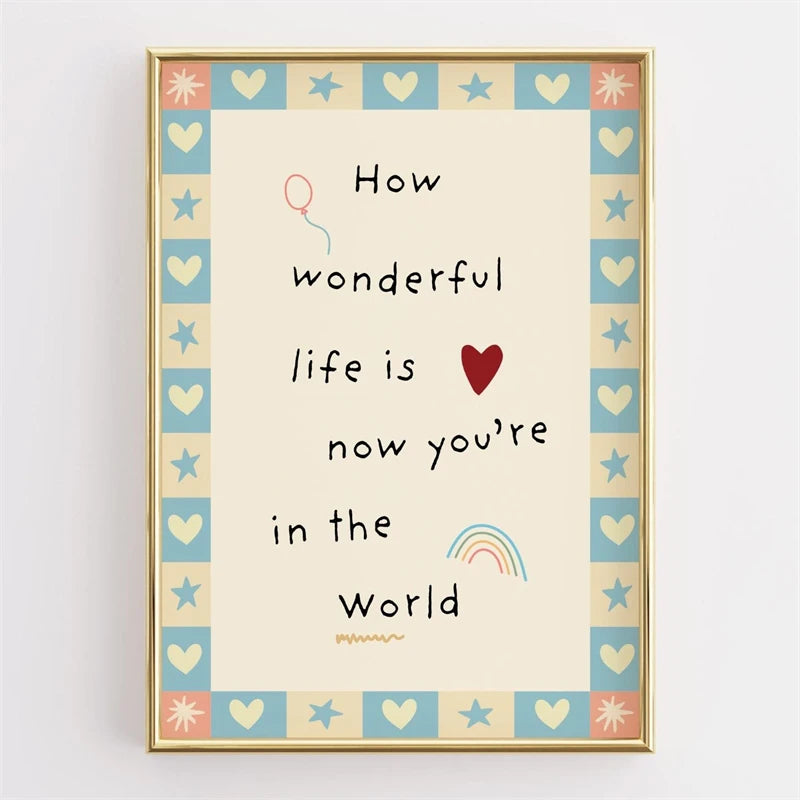 Nordic Elephant Nursery Canvas Poster | Minimalist Safari Wall Art