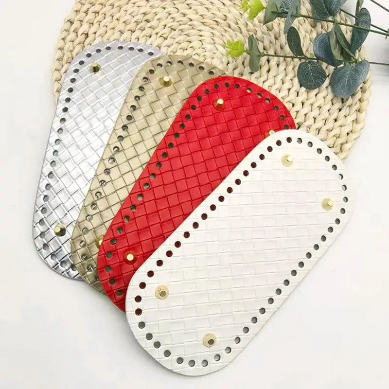 PU Leather Bag Base 22x10cm | DIY Crochet Purse Bottom