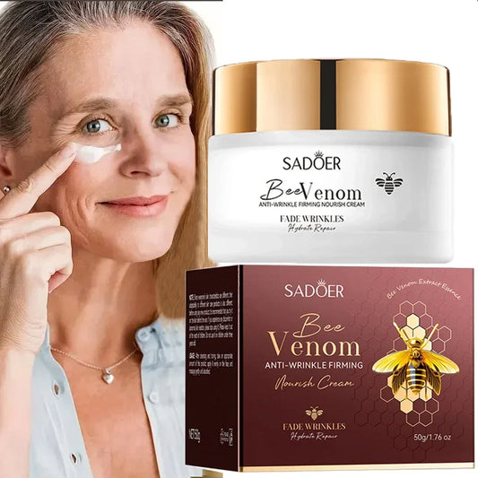 New Bee Venom Anti-aging Face Cream Fade Wrinkle Firming Lifting Facial Cream Forehead Wrinkle Removal Moisturizing Skincare 50g Peaceful Pleasures Health and Wellness