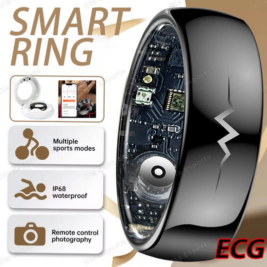 ECG Smart Ring – Heart Rate, Blood Oxygen & Sleep Monitor | 5ATM Smart Health Ring Peaceful Pleasures Health and Wellness