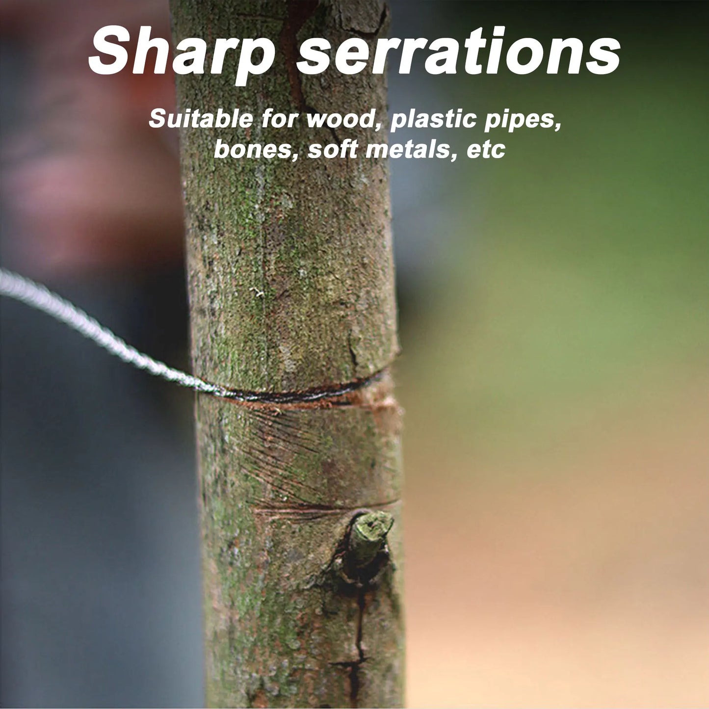 Cable Saw Stainless Steel Wire Saw Pocket Hand Saw for PVC, PE, ABS Pipes Cutting, Camping Hiking Wood Cutting Peaceful Pleasures Health and Wellness