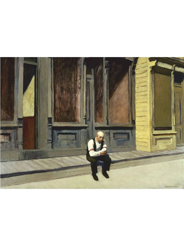 Edward Hopper Famous Realistic Master Art Poster Canvas Painting Nighthawks Life Landscape Wall Art Living Room Home Decorati Peaceful Pleasures Health and Wellness I 30x40cm Unframed