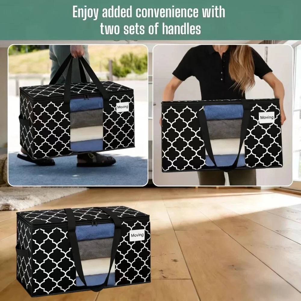 Visible Window Wardrobe Storage Bag, Moisture-proof Cotton Quilt Storage And Finishing Bag, Clothing Moving Bag Peaceful Pleasures Health and Wellness