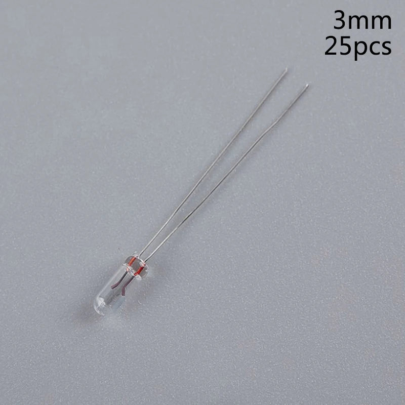 25Pcs 12V Mini Tungsten Rice Bulbs 3mm 4mm 5mm Indicator Lamps