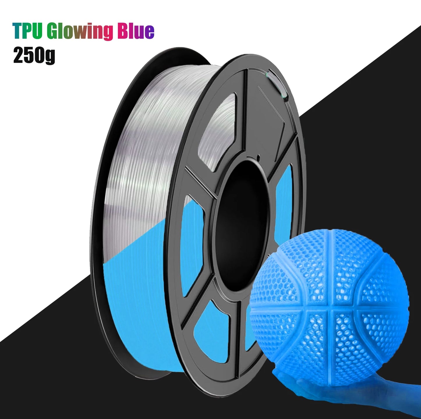 DINGSUN 3D 95A Luminous TPU Filament 1.75mm 250g – FDM Flexible
