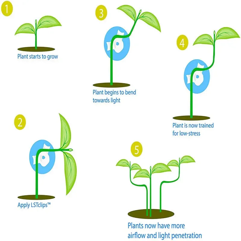 360° Plant Branch Bending Clips | LST Stem Training Tool