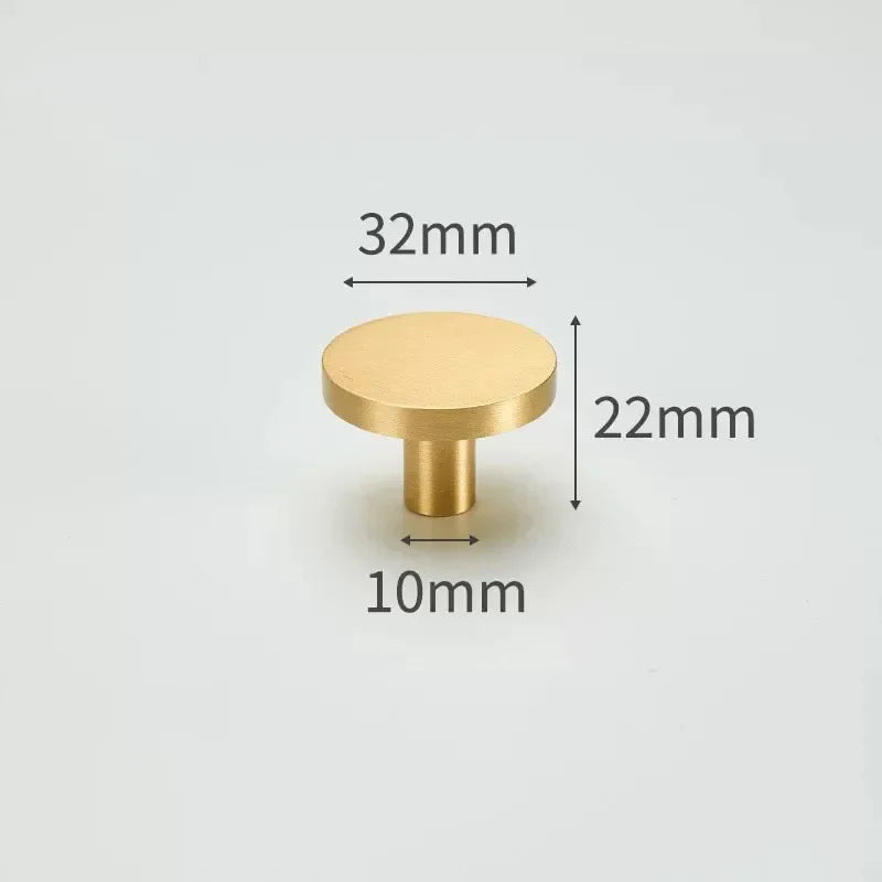 Solid Brass Cabinet Knobs | Modern Gold Furniture Pulls