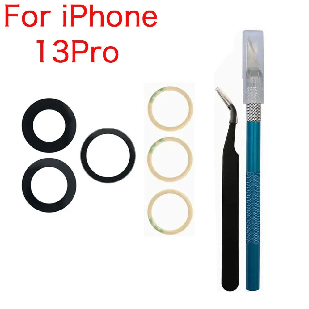 iPhone Back Camera Glass Lens Replacement + 3M Sticker & Tools