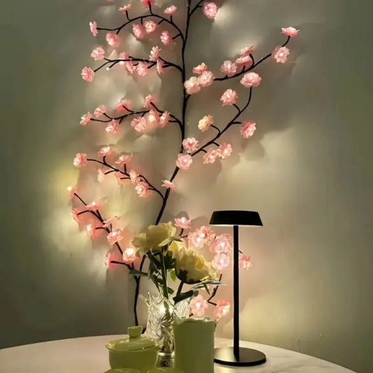 LED Cherry Blossom Branch Lights | Bendable Décor Indoor/Outdoor Decorative Branch Lights Peaceful Pleasures Health and Wellness