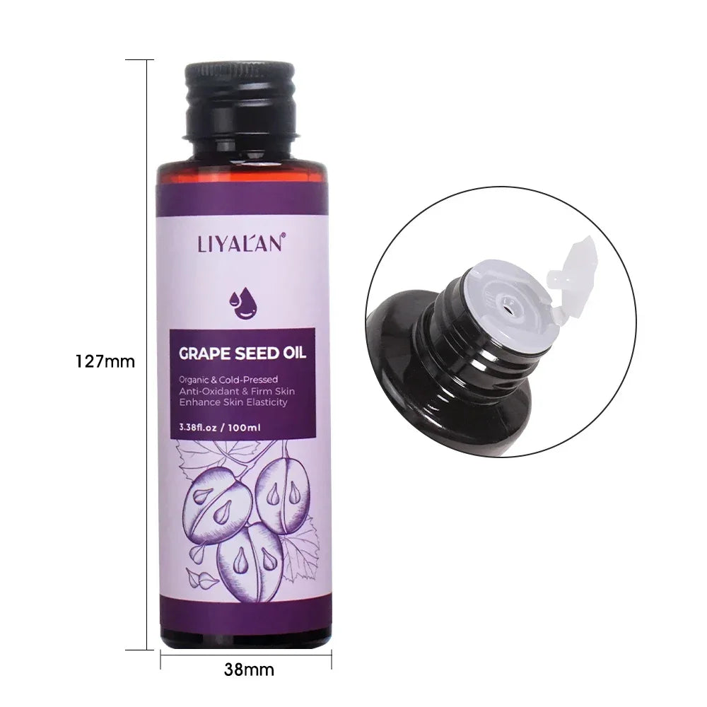 Organic Cold-Pressed Grape Seed Oil – 100ml Carrier Oil Peaceful Pleasures Health and Wellness Grape Seed Oil China Mainland 100ml