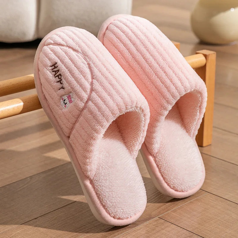 Men's Plush Warm Anti-Slip Indoor Slippers | Winter House Shoes