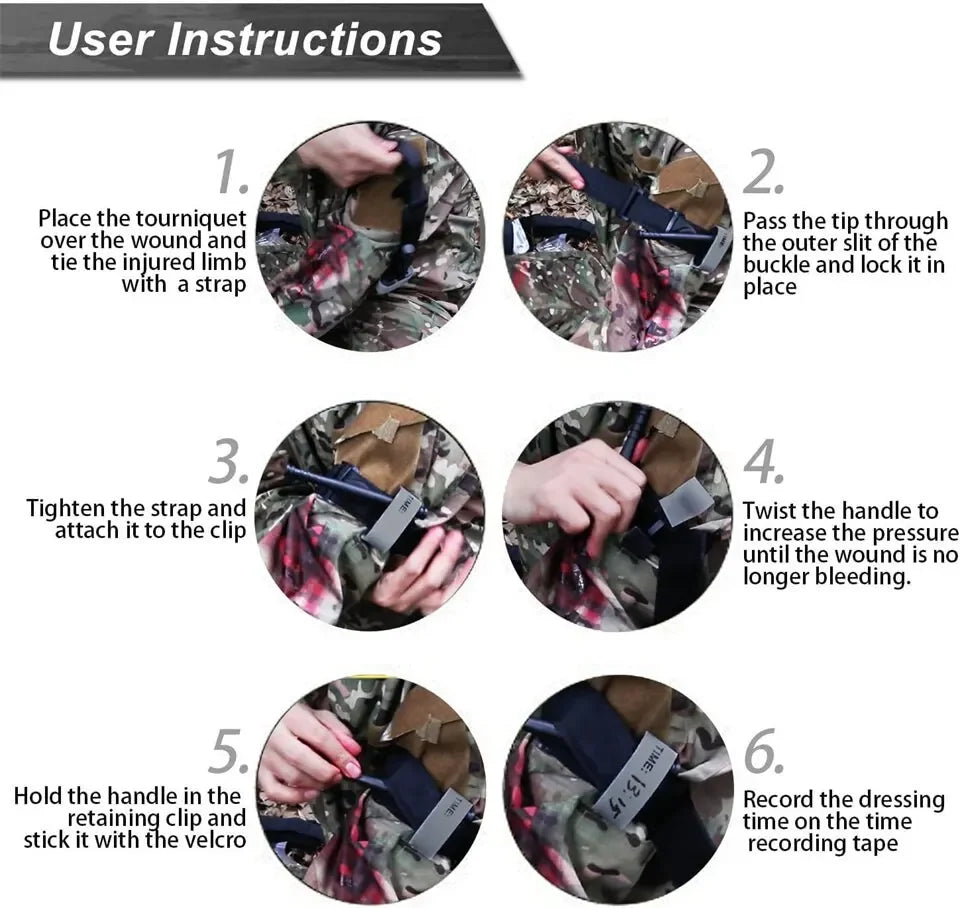 Tactical Tourniquet with Marker Pen | First Aid Emergency Kit