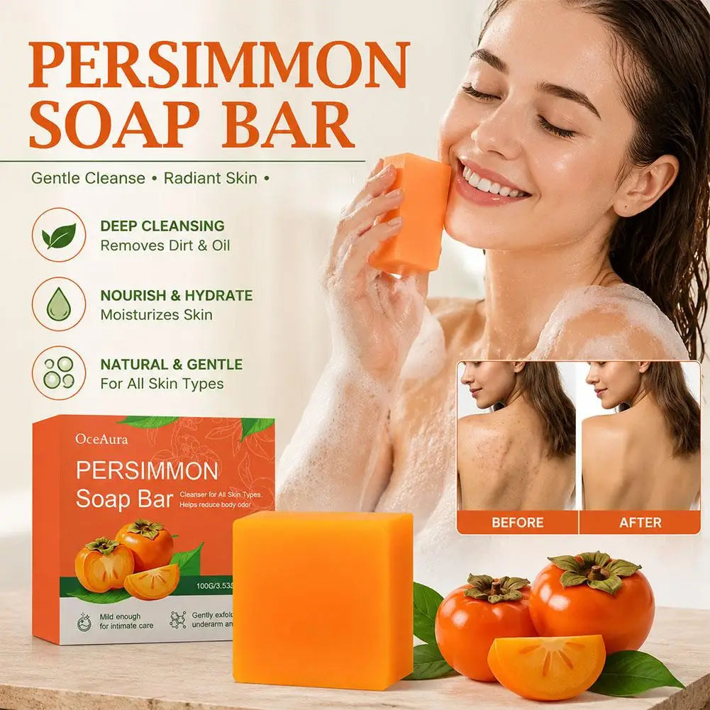 Persimmon & Green Tea Handmade Soap Bar – Face & Body