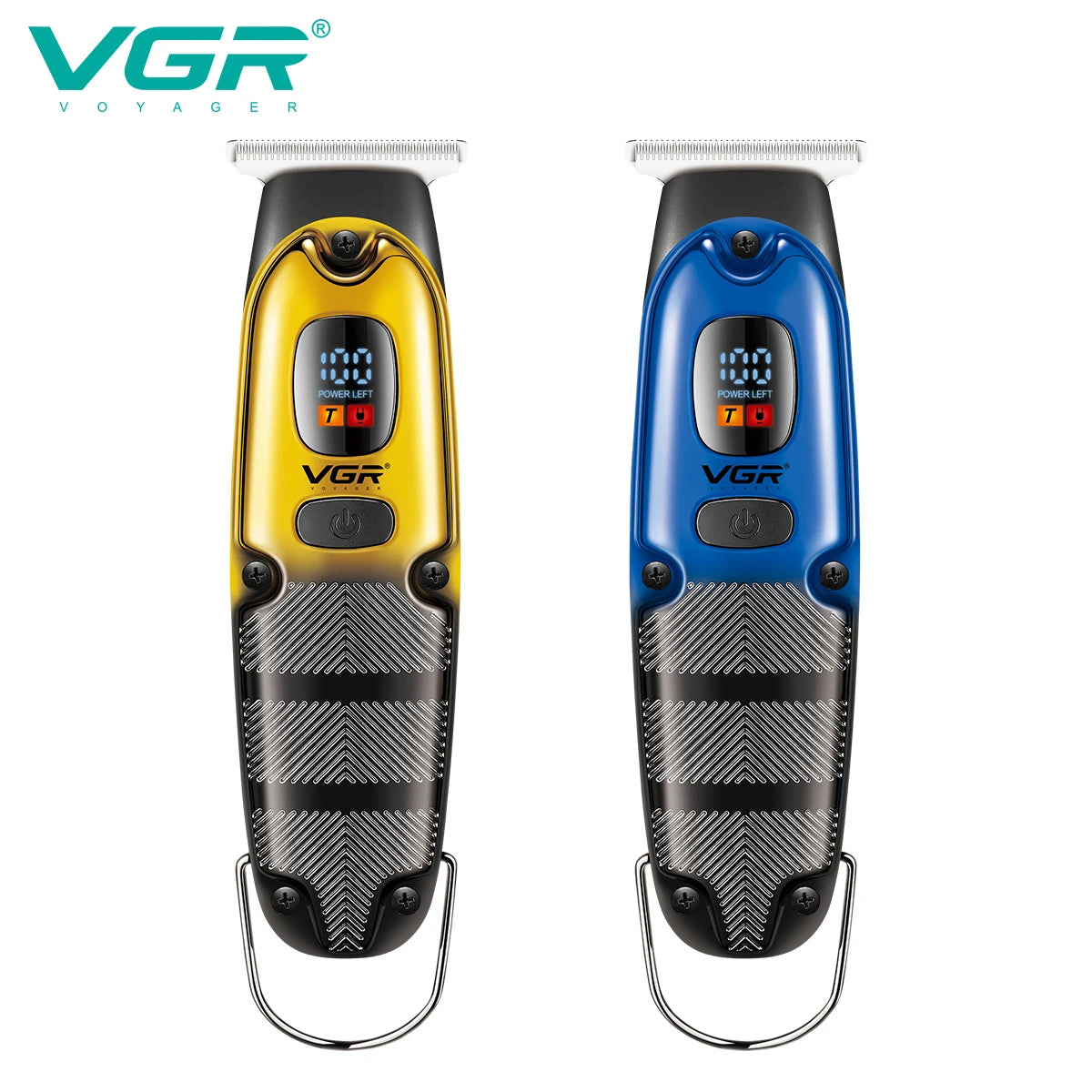 VGR 981 hair clipper LCD digital display home electric stainless steel engraving electroplating scissors Peaceful Pleasures Health and Wellness