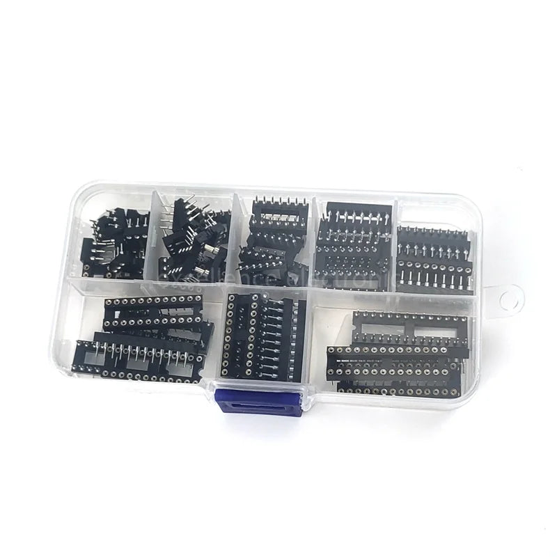 50PCS/Lot Round Hole IC Sockets Spacing 2.54mm Solder Type Socket Kit DIP6 DIP8 DIP14 DIP16 DIP18 DIP20 DIP24 DIP28 IC Connector Peaceful Pleasures Health and Wellness