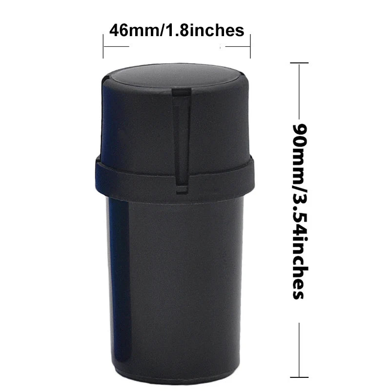 1pcs Plastic Grinder With Storage Box Function 40mm Diameter Tobacco Herb Crusher Smoke Grinders Smoking Accessories Amoladora Peaceful Pleasures Health and Wellness Black 1pc