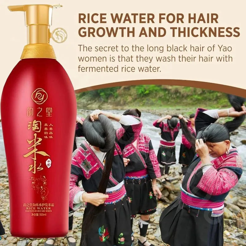500ml Rice Water Shampoo – Hair Growth & Anti-Dandruff
