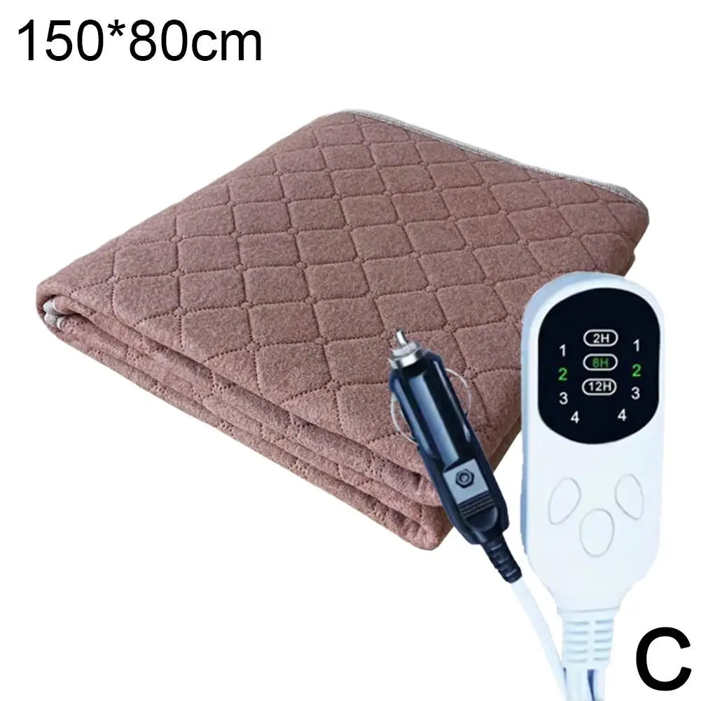 12V Electric Heated Car Blanket for Camping, Trucks & Off-Road