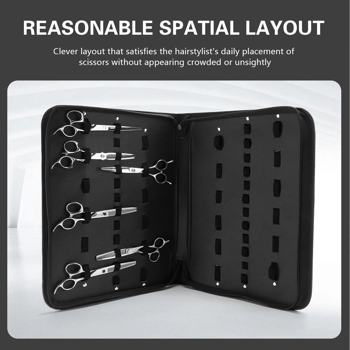 Large Capacity Barber Scissor Storage Bag Salon Leather Pouch Haircut Shears Holdster Bag Portable Hairdressing Storage Box Tool Peaceful Pleasures Health and Wellness
