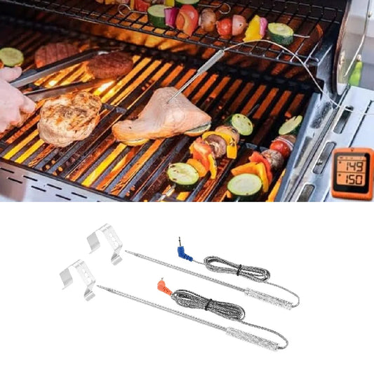 42" Food-Grade Meat Thermometer Replacement Probe 0–300°C 2-Pack Thermometer Probe Oasis Select Default Title