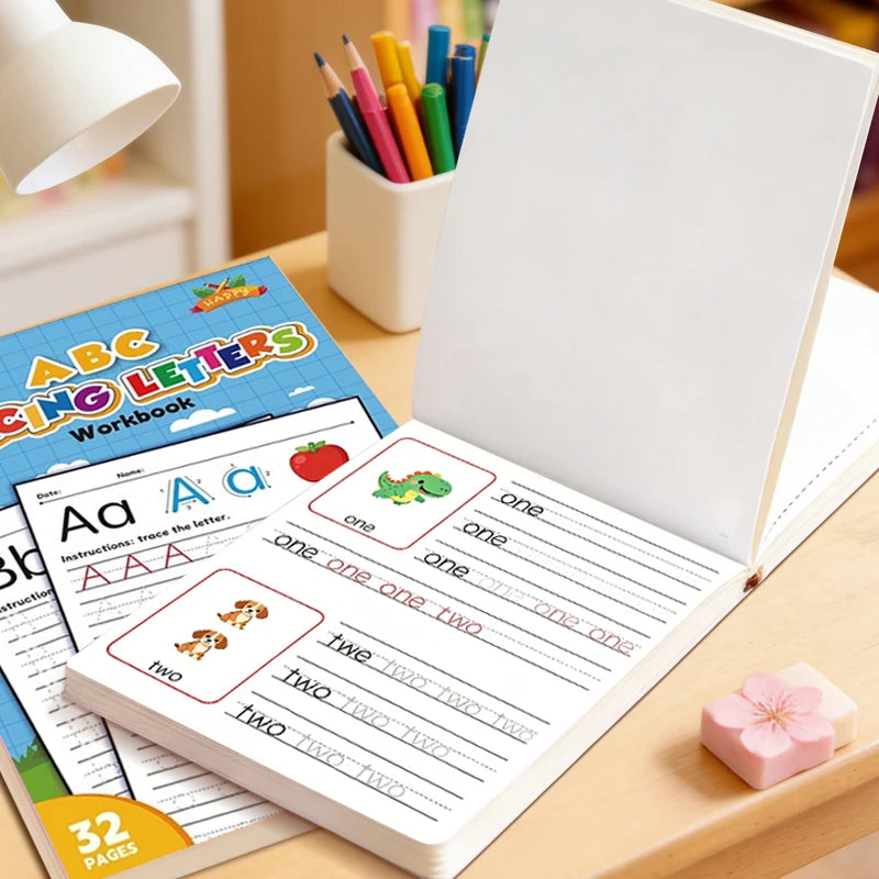 32-Page Abc Letter Tracing Practice Book Suitable Preschoolers