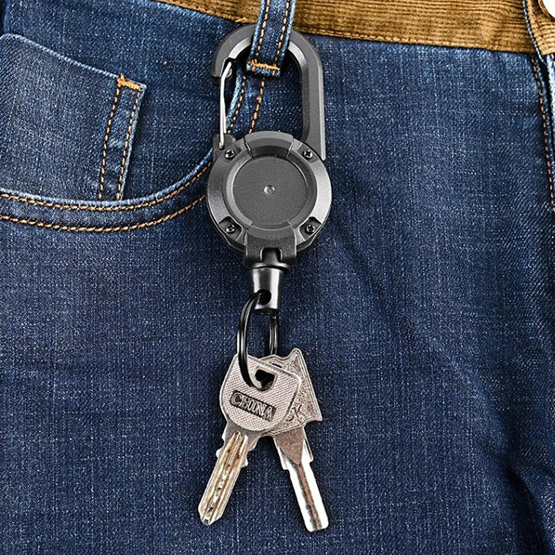 Retractable Metal Keychain Badge Reel & ID Card Holder