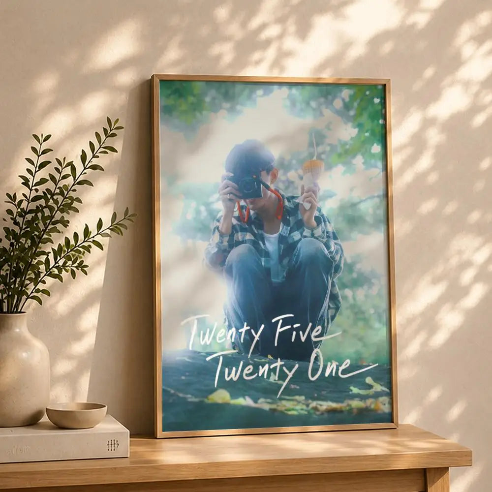 Drama T-Twenty-Five Twenty-OneS Poster HD Self Adhesive Waterproof Wall Art Ideal for Home Office Dorm Bedroom Great Gift Peaceful Pleasures Health and Wellness White11 21X30cmNoframe